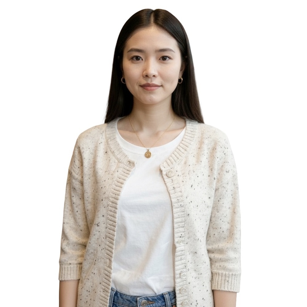 Rubbish Speckled Cream Cardigan Sweater